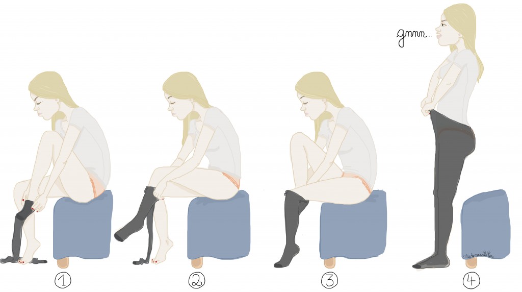 La meilleure technique pour enfiler des bas de contention 7 COMMENT ENFILER LES COLLANTS 1024x572 1 libellasocks.com